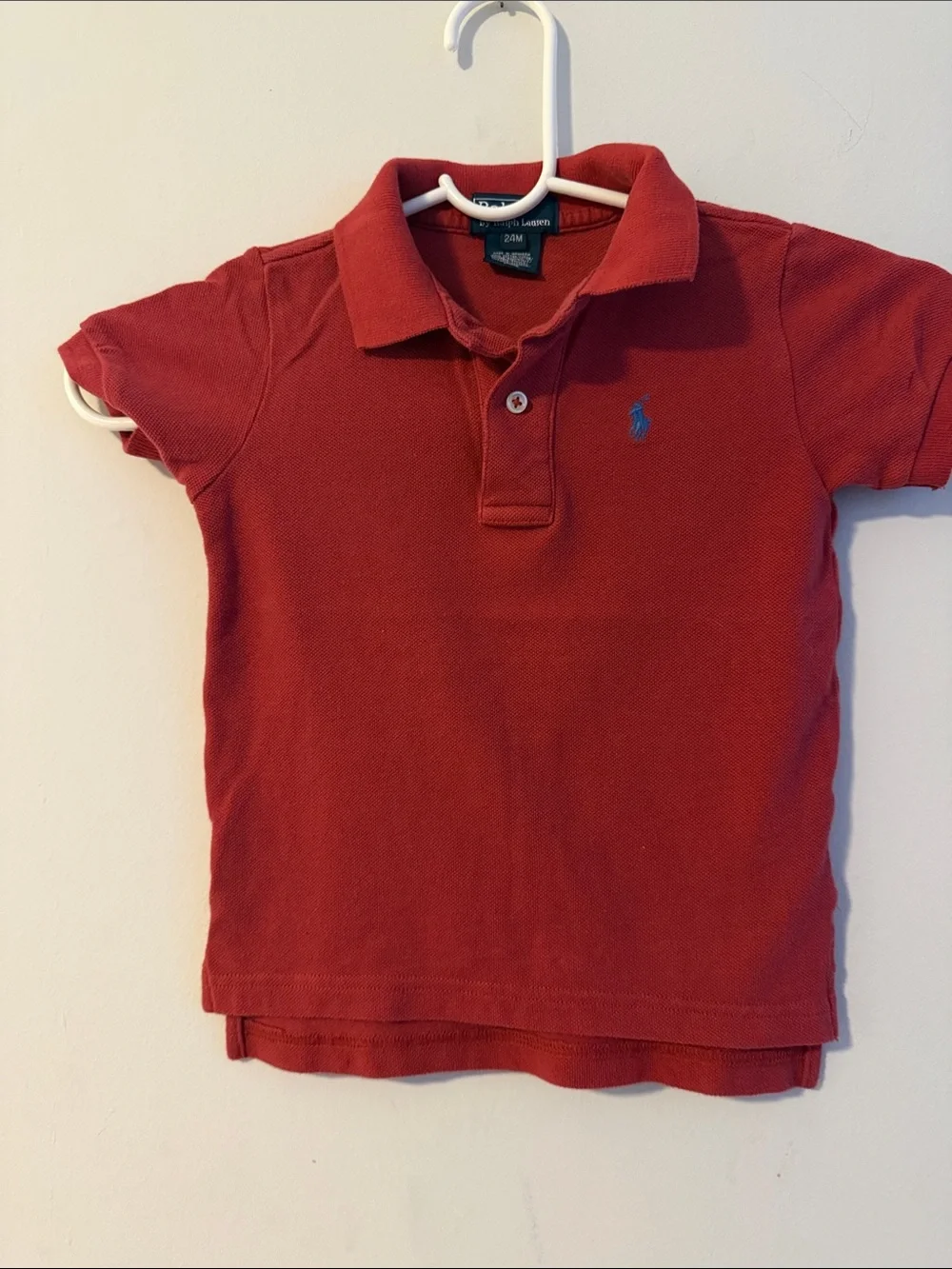 Polo by Ralph Lauren Red Toddler Polo with Blue Pony